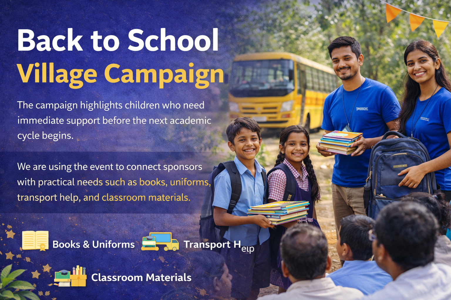 Back to School Village Campaign event banner