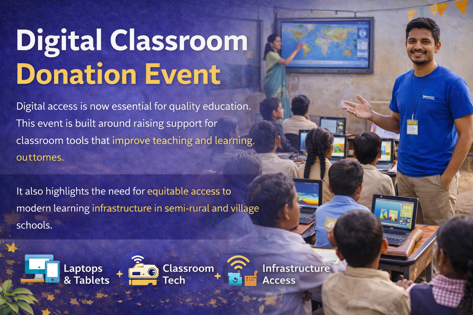Digital Classroom Donation Event banner